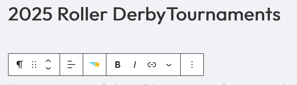 2025 Roller DerbyTournaments