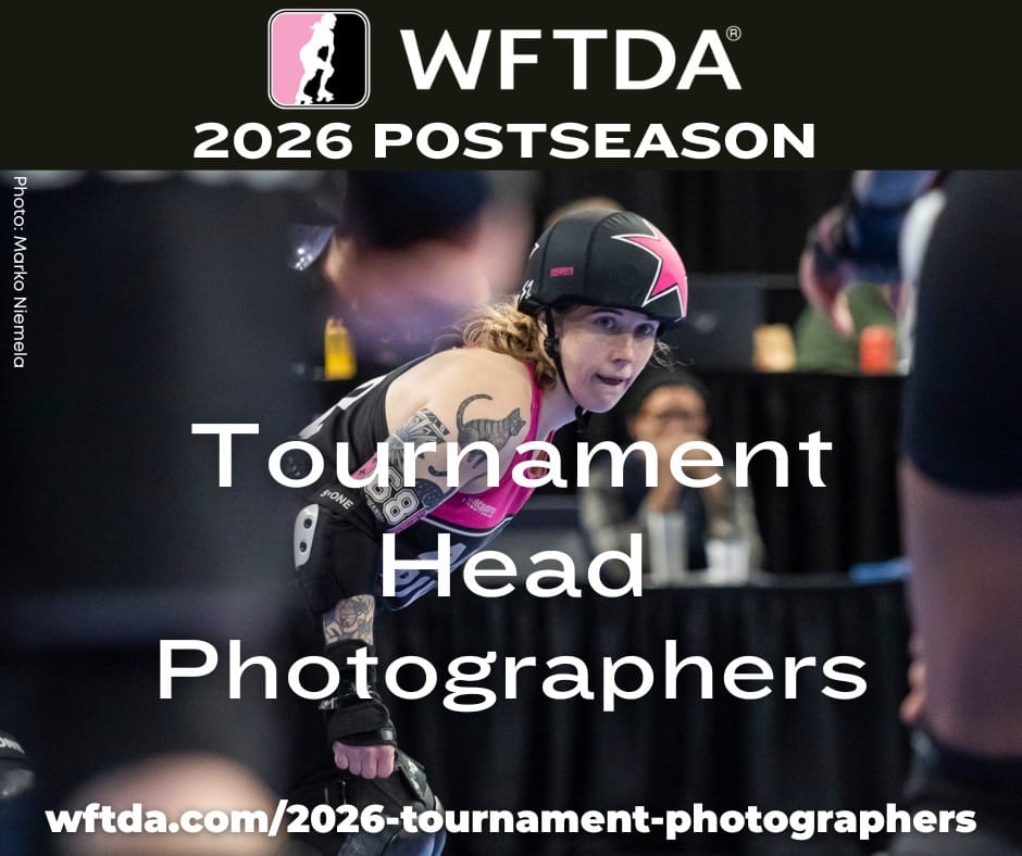 Tournament Head Photographers for the 2026 WFTDA Postseason named